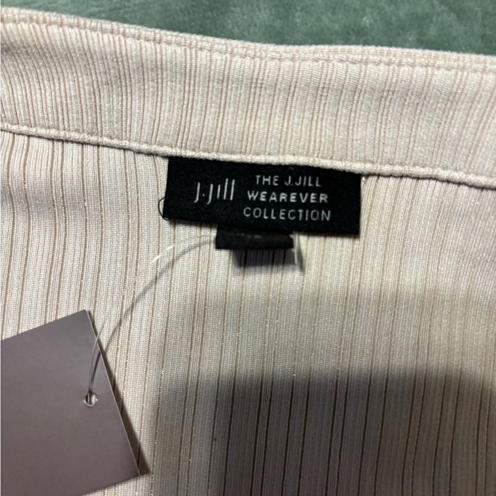 J. Jill Cream Ribbed Sweater Cardigan #7